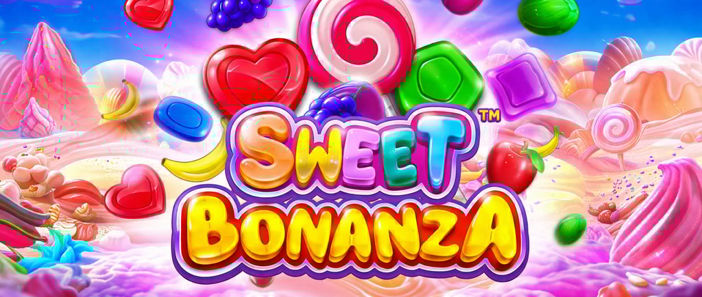 Amigobahis Sweet Bonanza slot oyunu renkli şekerler ve meyve sembolleri