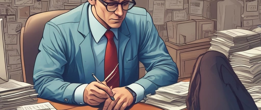 Elderly couple managing finances at home