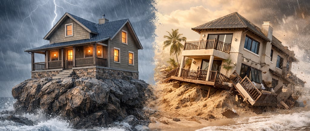 Stability vs. erosion: contrasting foundations