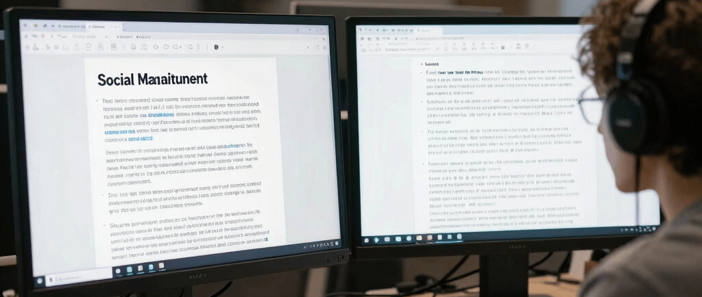 Person using a smartphone with a list on the screen