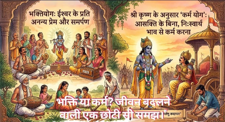 भक्तियोग क्या है और श्री कृष्ण के अनुसार 'कर्म योग' का असली मतलब क्या है?
