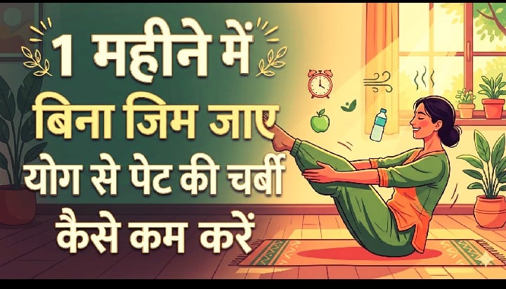 1 महीनेमें बिना जिम जाए योग से पेट की चर्बी (Belly Fat) कैसे कम करें