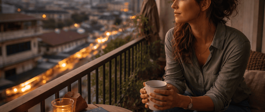 Pensive moment at sunset