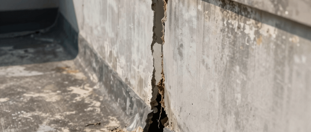 Modern building entrance at night with lights