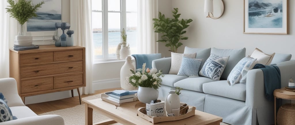 A serene coastal scene with soft waves gently touching a sandy shore under a pastel sunset.