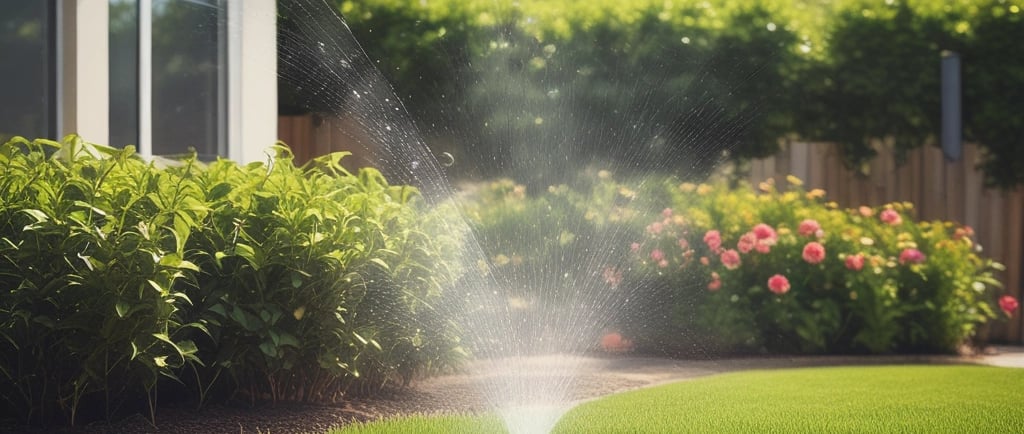 a bunch of potted plants sitting on a stone wall