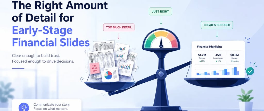 The Right Amount of Detail for Early-Stage Financial Slides