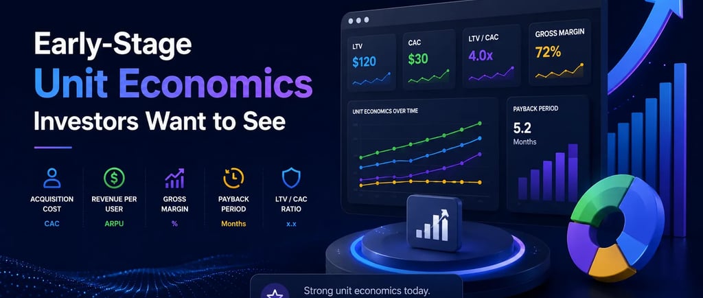 Early-Stage Unit Economics Investors Want to See
