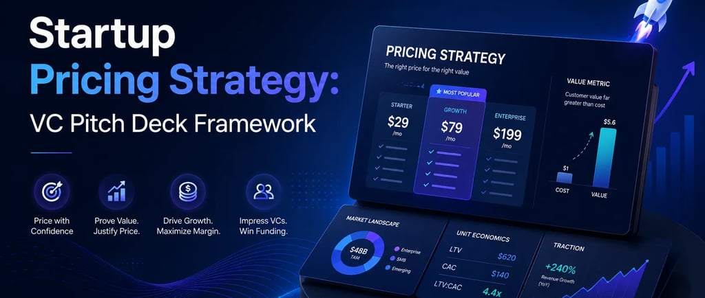 Startup Pricing Strategy: VC Pitch Deck Framework