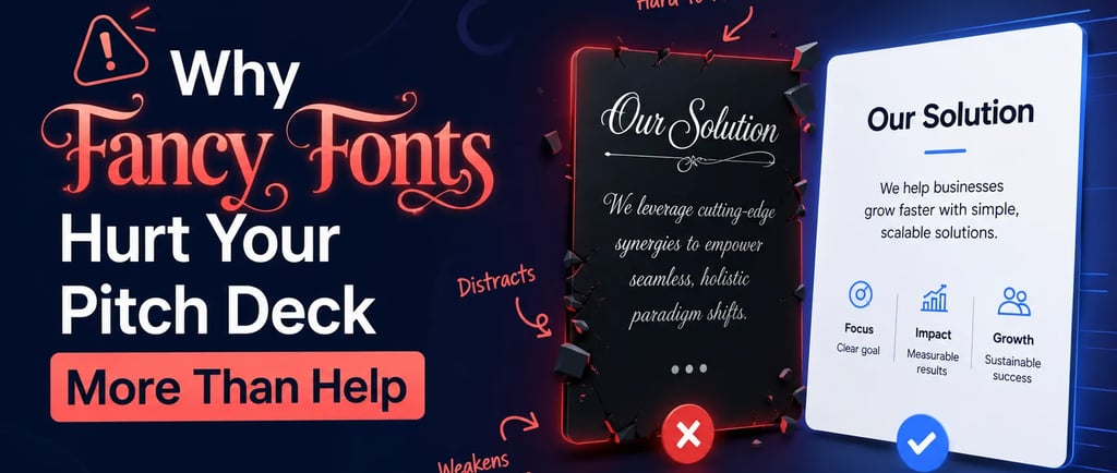 Why Fancy Fonts Hurt Your Pitch Deck More Than Help