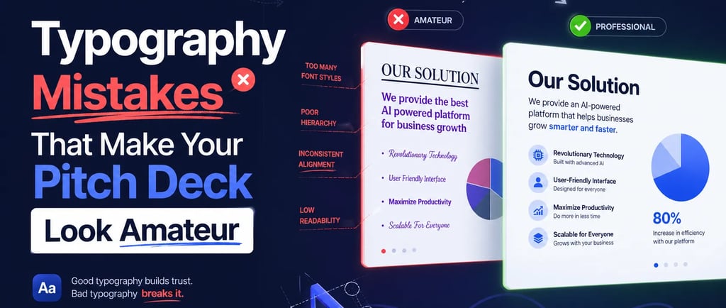 Typography Mistakes That Make Your Pitch Deck Look Amateur