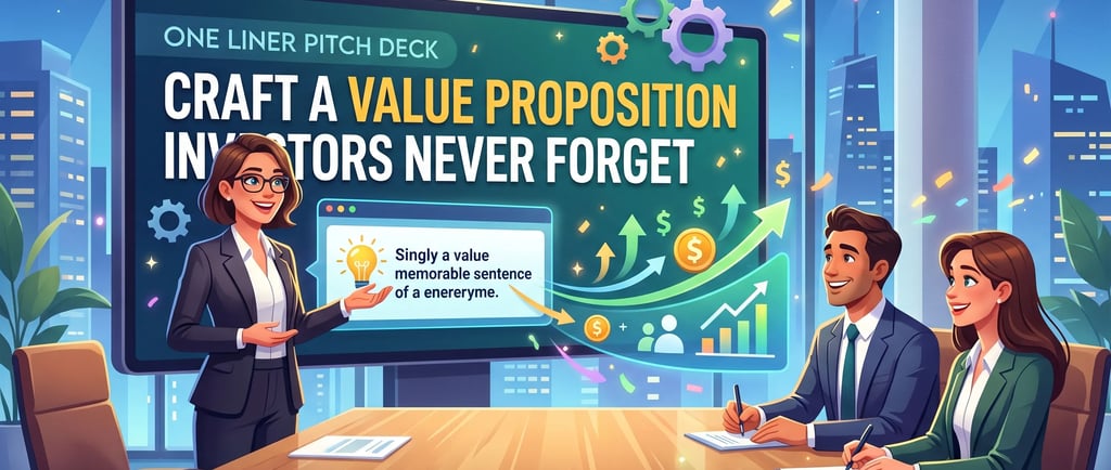 One Liner Pitch Deck: Craft a Value Proposition Investors Never Forget