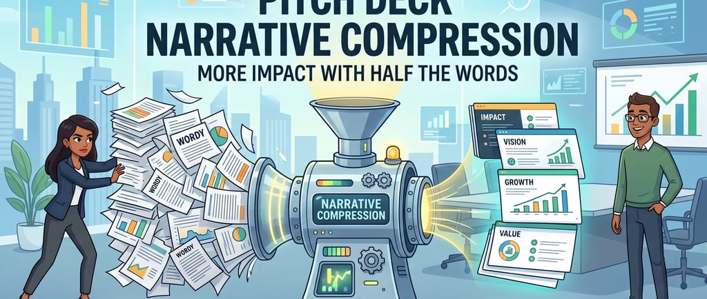 Pitch Deck Narrative Compression: More Impact With Half the Words