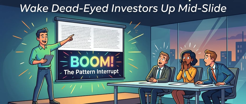 Pitch Deck Pattern Interrupt: Wake Dead-Eyed Investors Up Mid-Slide