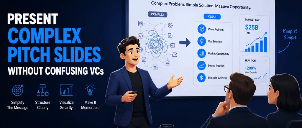 Present Complex Pitch Slides Without Confusing VCs