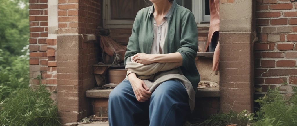 a poster with a woman and a man in a suit