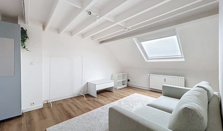 a living room with a couch and a couch