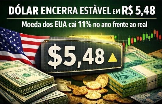 Dolar encerra estavel 