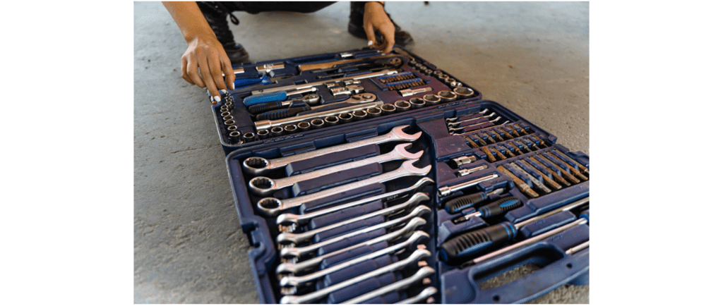 Tools used for small engine maintenance