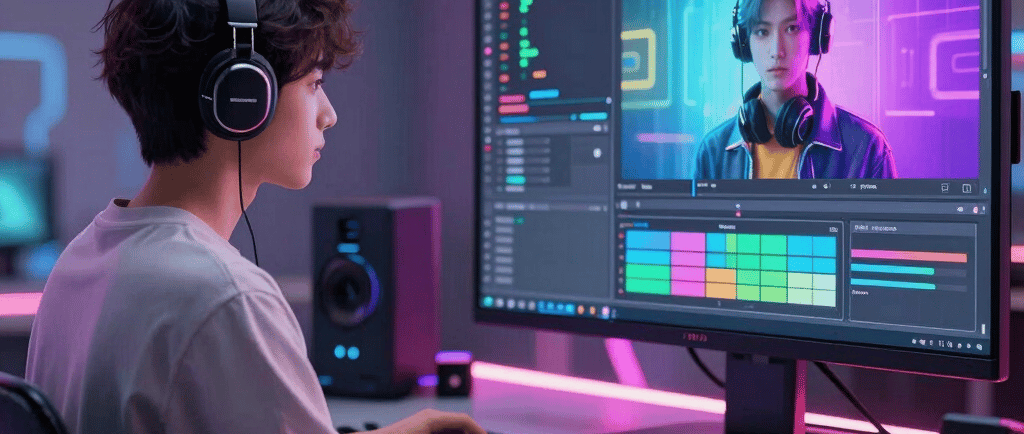 person using MacBook pro turned on