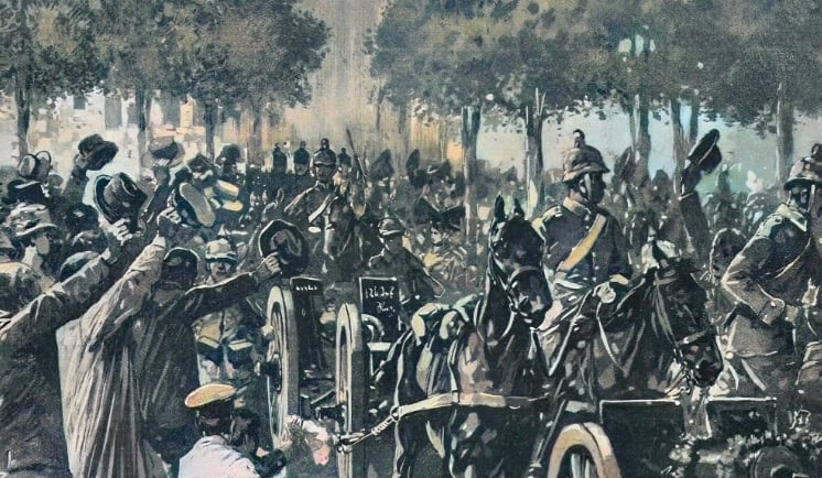 Premiers canons français capturés
