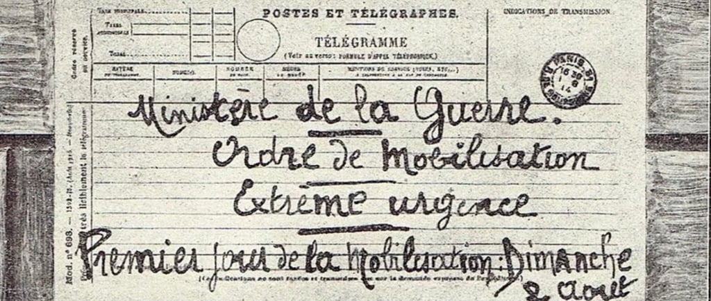 Mobilisation - Août 1914