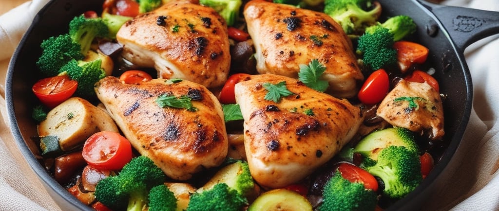 One-Pan Chicken & Veggies (20 minutes)