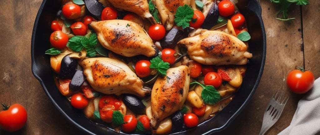 Mediterranean Chicken Eggplant Skillet: A Flavorful Delight