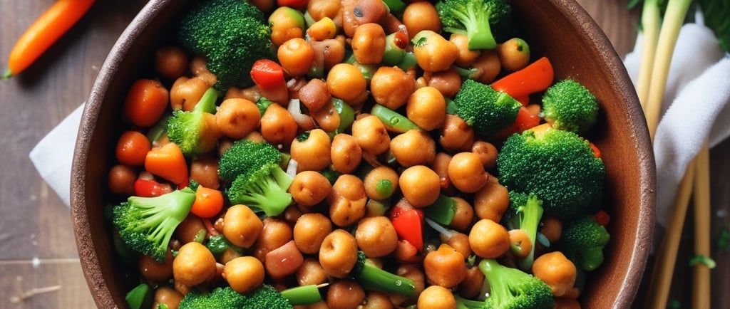 Chickpea & Veggie Stir-Fry (15 minutes)