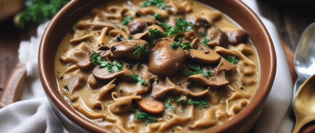 Deliciously Creamy Mushroom Stroganoff: A Vegan Delight