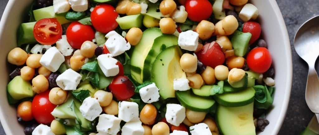 vegetable salad on white ceramic plate