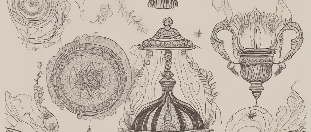 Wedding party walking together through a garden.