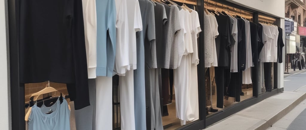 A vibrant, stylish workout set laid out on a clean, modern background, showcasing athletiq's budget-friendly fitness fashion.