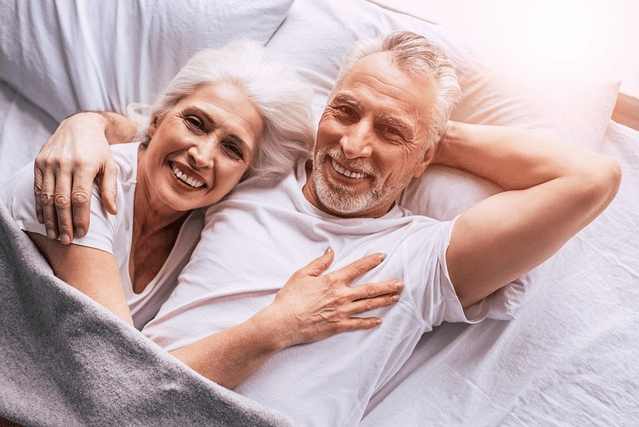Couple Cuddling in bed