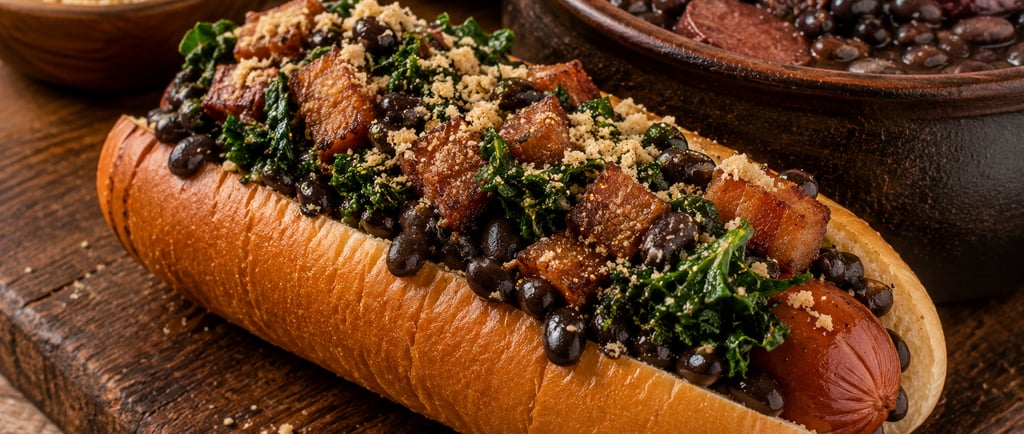 cachorro quente inspirado em feijoada brasileira viral
