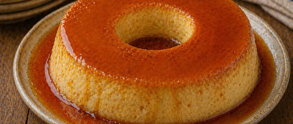 pudim cremoso com calda de caramelo feito na air fryer