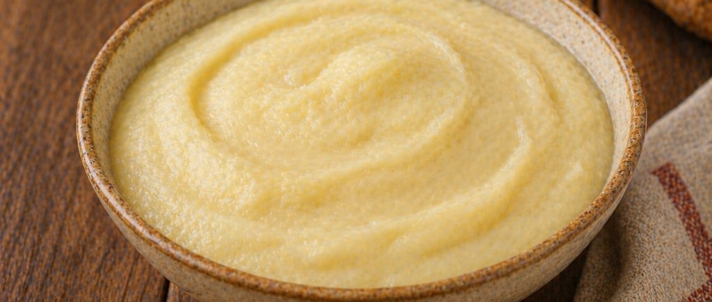 purê de mandioca cremoso servido como acompanhamento caseiro