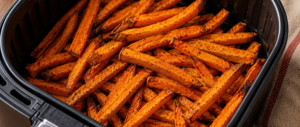 batata doce crocante feita na air fryer