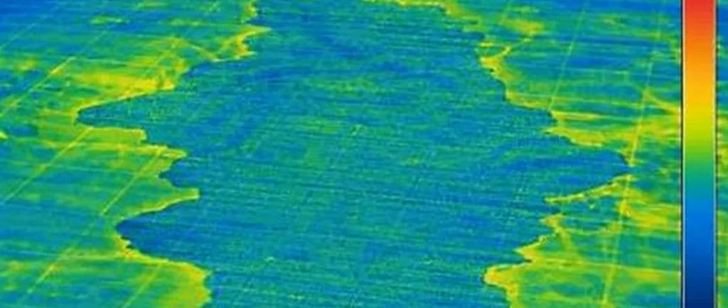 a thermographic image of a kitchen flooring