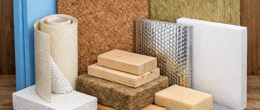 a variety of different types of insulation insulation