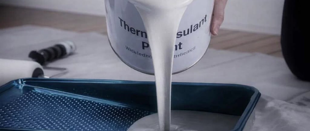 a person pouring paint into a container with a bucket