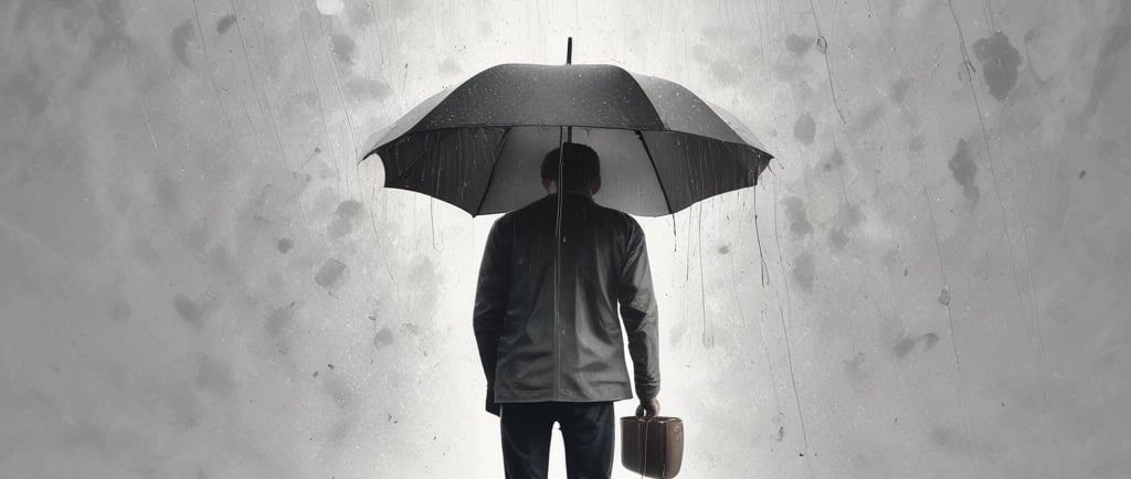 Metaphorical illustration of a human silhouette representing structural stability in mental health. 