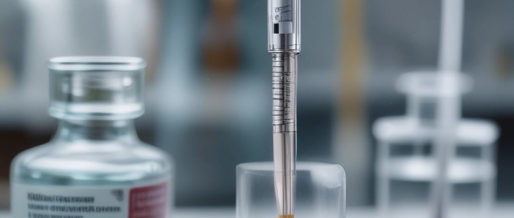 a bottle of liquid sitting on top of a bed