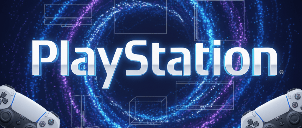 PlaStation com dois contrles de PS5