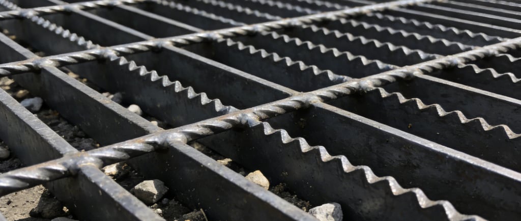 a metal grate with a metal grate and a metal grate