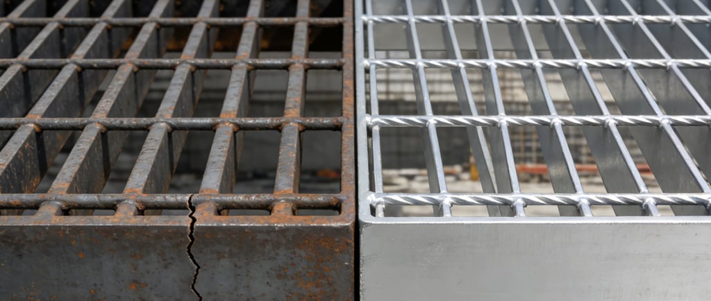 a metal grate with a metal grate and a metal grate
