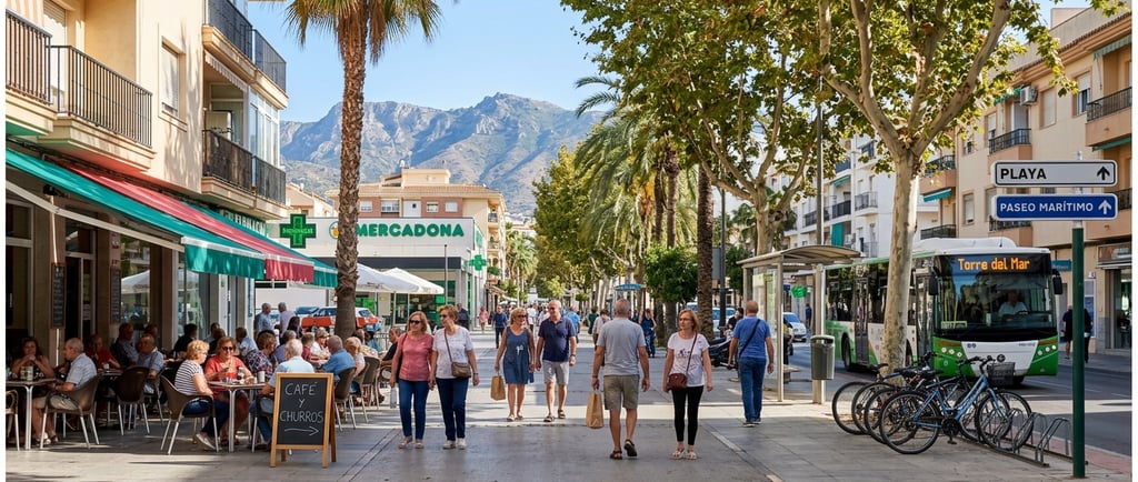 Calle céntrica de Torre del Mar
