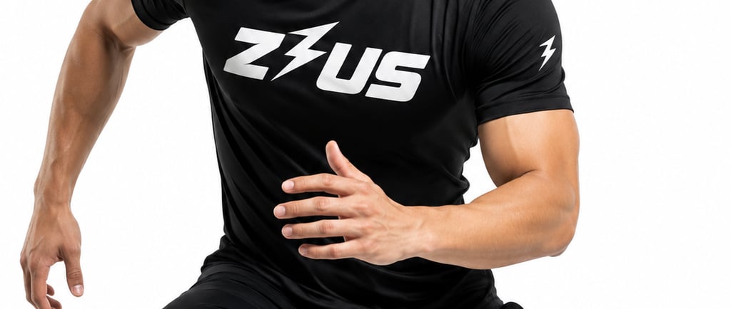 Athlete in breathable gym shirt that doesn’t cling, athletic fit activewear for NZ training