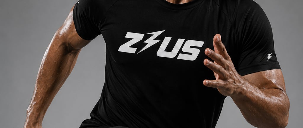Man wearing breathable sweat-wicking gym shirt designed to reduce odour during NZ training