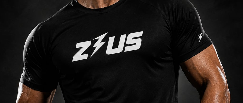 Man wearing a black athletic fit gym t-shirt in NZ, showing breathable sweat-wicking activewear for training comfort